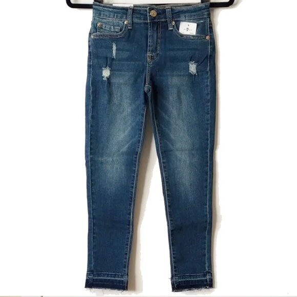 NWT 7FAM Girls The Ankle Skinny Jeans 12 - Picture 1 of 7